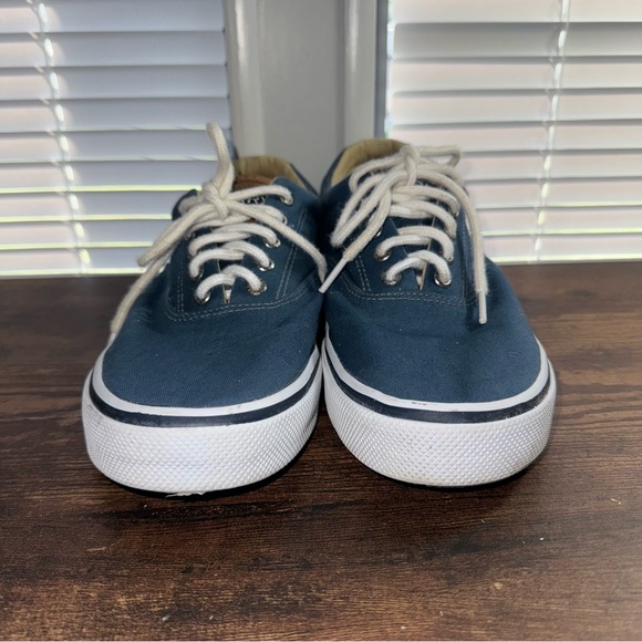 SPERRY Mens Shoes Top Sider Size 9 Blue Halyard Sneakers Low Top Lace Up Low - Picture 5 of 9